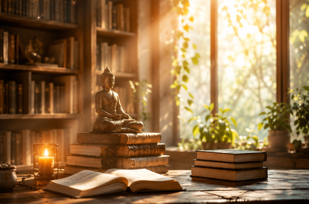 la bibliothèque de bouddha